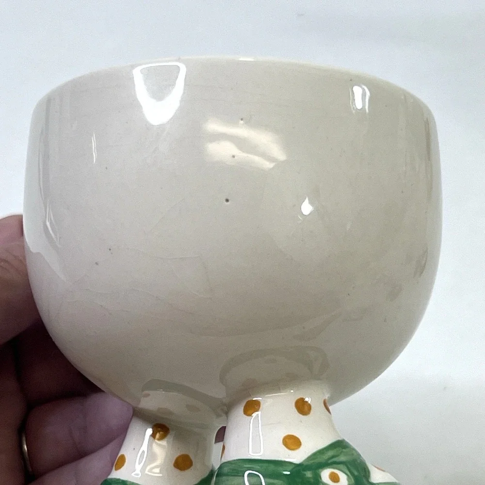Carlton Ware Walking Ware Teacup Green Shoes Polka Dot Vintage England